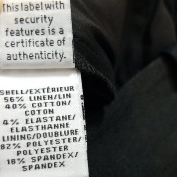 Diane Von Furstenberg Black Carissa Linen Ankle Pants 10 - Picture 8 of 8